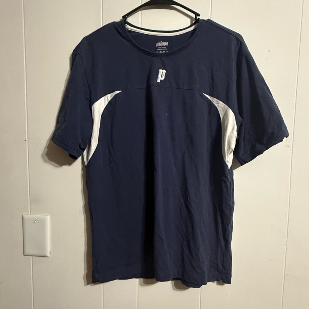 Prince Men's‎ Navy and White Short Sleeve Tee